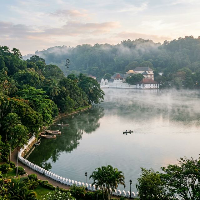 Serene Kandy Lake at Dawn