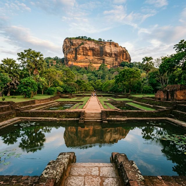 Symmetrical Water Gardens of Sigiriya